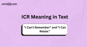 ICR Meaning in Text